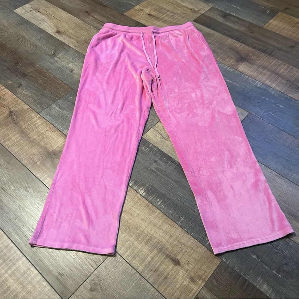 Juicy Couture Velour Pink Pants Sz L Bling